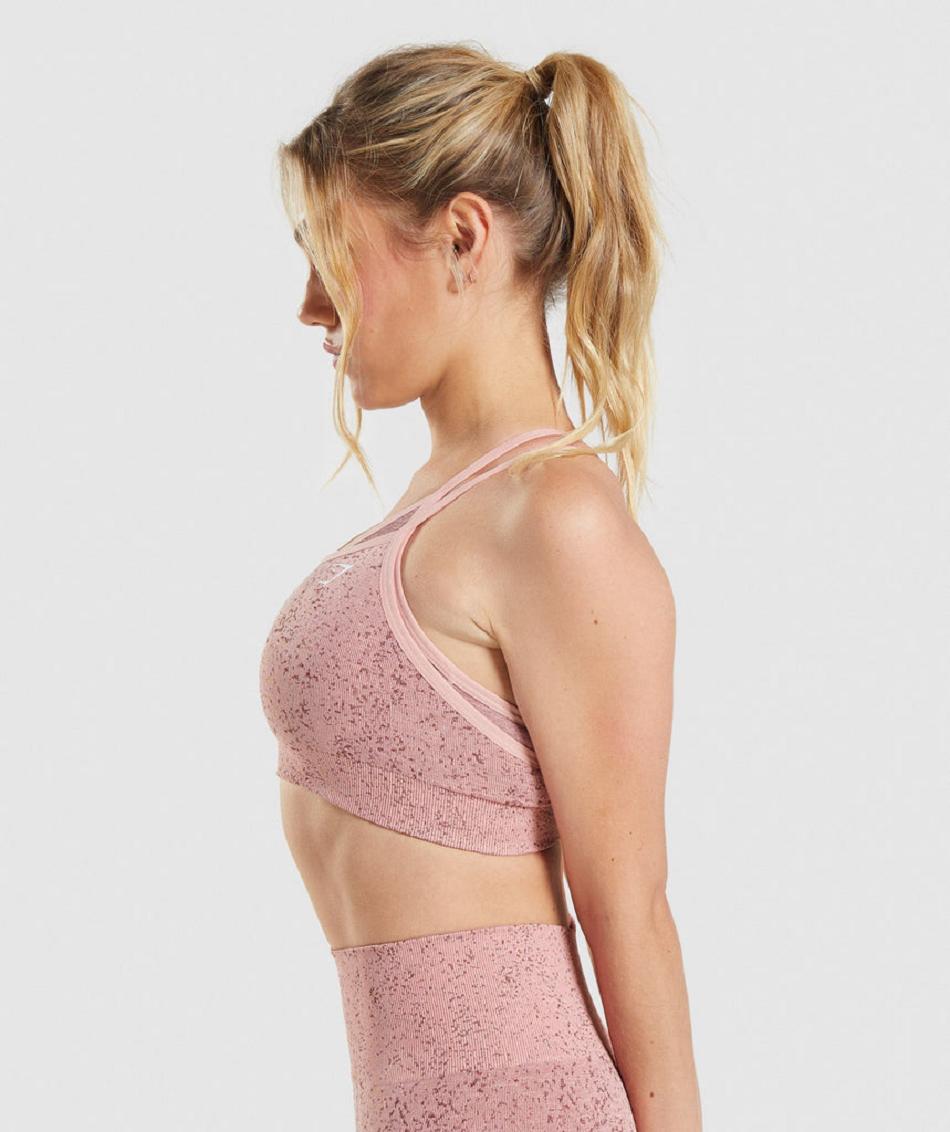 Sujetadores Deportivos Gymshark Adapt Fleck Seamless Mujer Rosas | CO 2150YXF